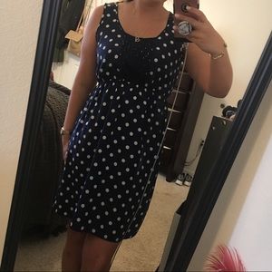 Delia’s Navy Polka Dot Dress